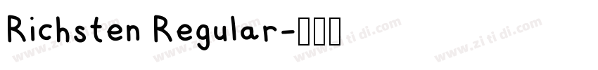 Richsten Regular字体转换